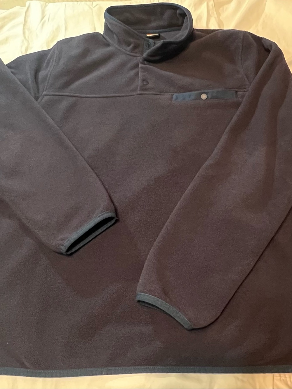 32 Degrees Navy Men's Fleece Snap-Neck Pullover